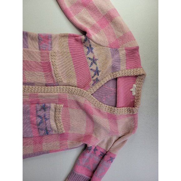 LoveShackFancy Grayson Pink Open Front Duster Cardigan Sweater M/L - $595 Boho - Picture 5 of 12